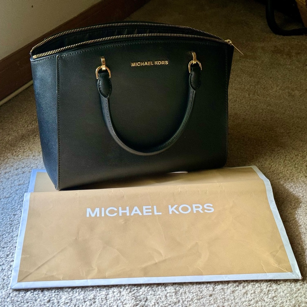 Large Michael Kors Black Ellis purse.